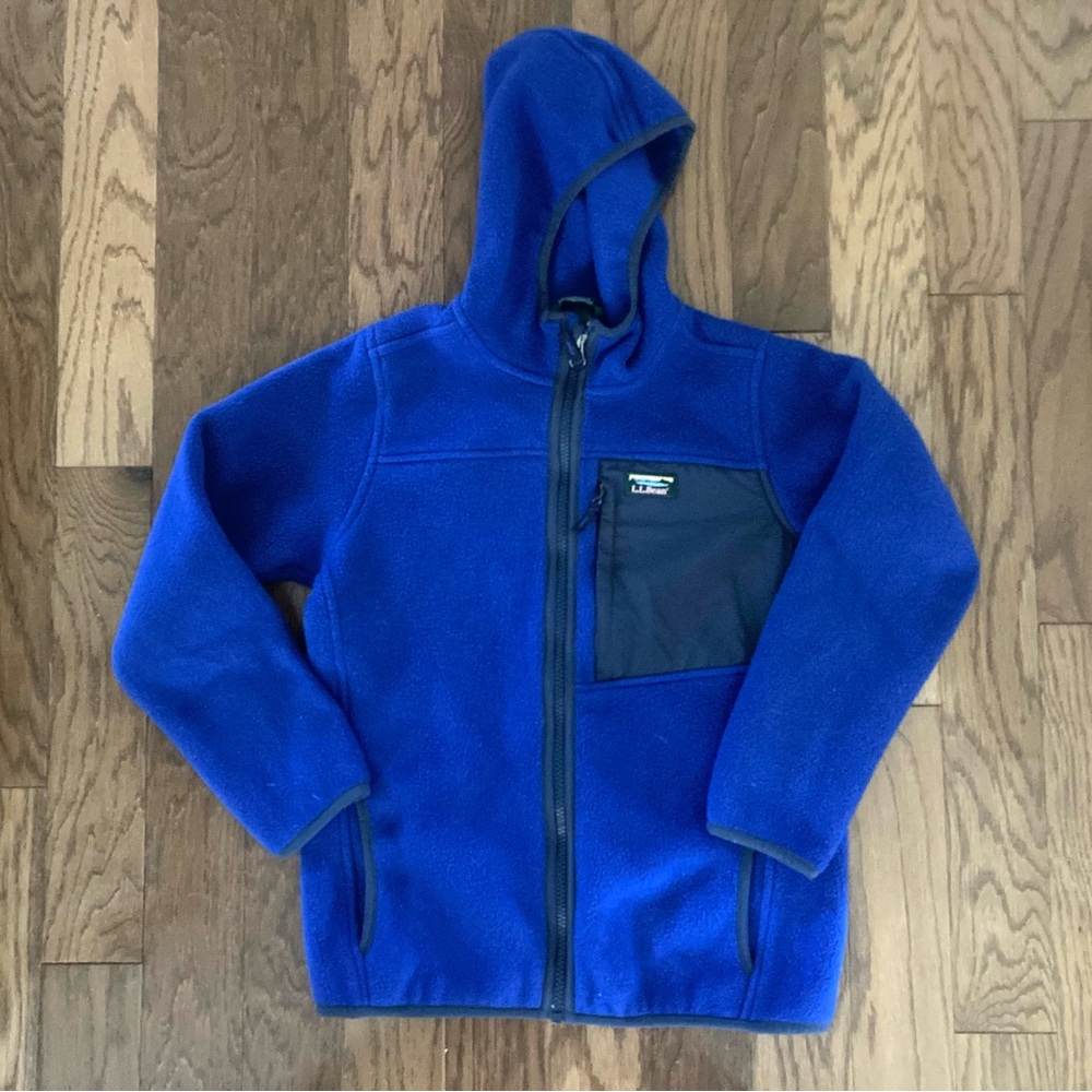 LL Bean Kids Blue Fleece Hoodie